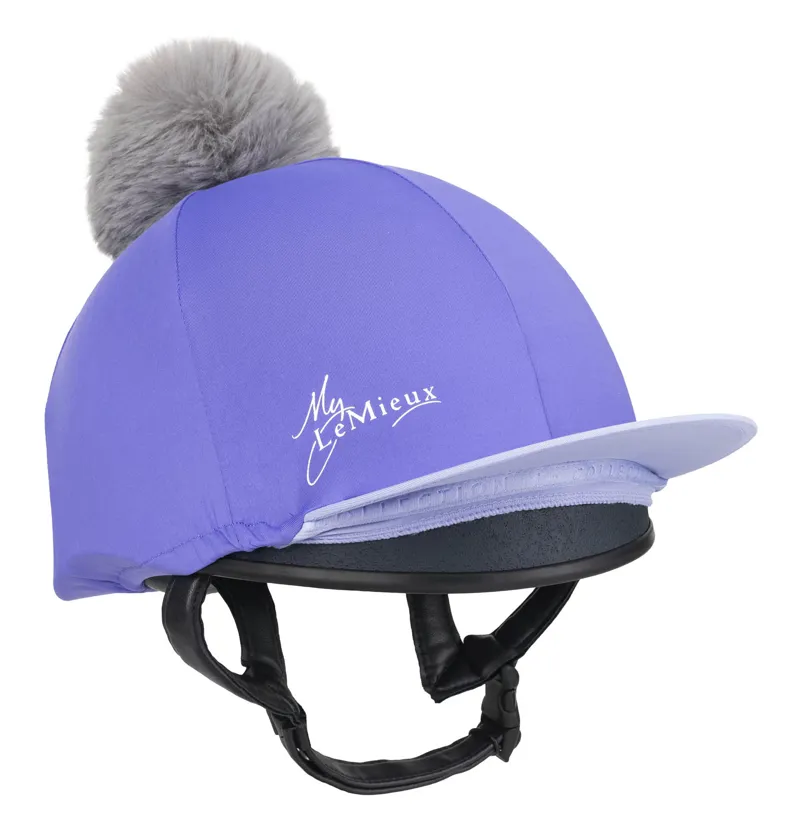 LeMieux Pom Pom Hat Silk Bluebell-3