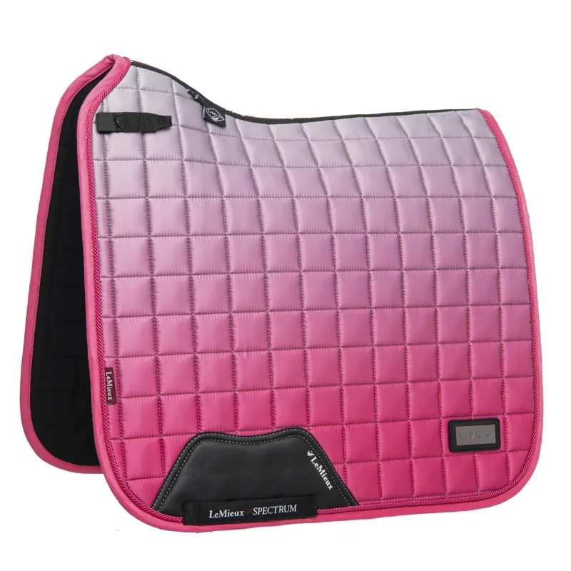LeMieux Spectrum Dressage Square Pad Grey/Watermelon