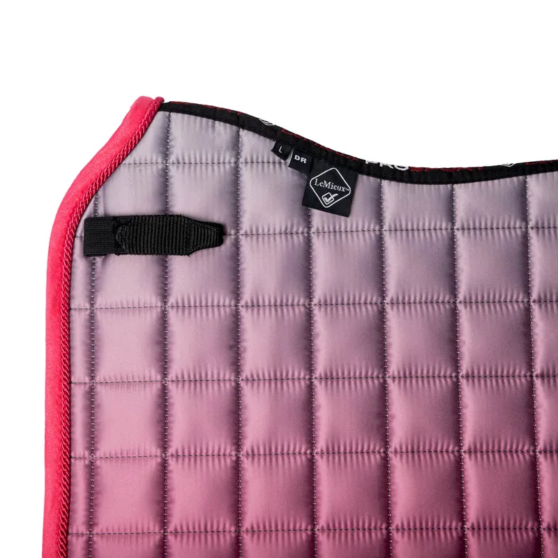 LeMieux Spectrum Dressage Square Pad Grey/Watermelon-1