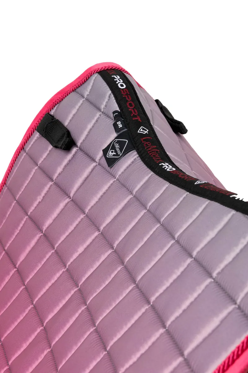 LeMieux Spectrum Dressage Square Pad Grey/Watermelon-5