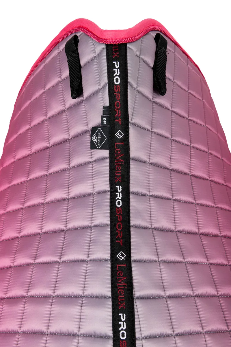 LeMieux Spectrum Dressage Square Pad Grey/Watermelon-6