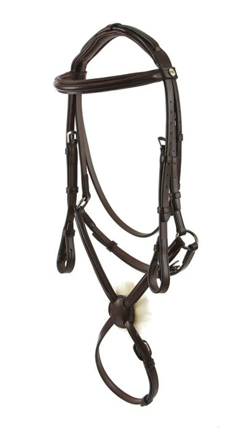 Jeffries Wembley Pro Padded Mexican Grackle Bridle Havana