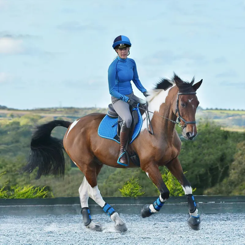 Woof Wear Colour Fusion Pro Over Reach Boots Black/Turquoise-1