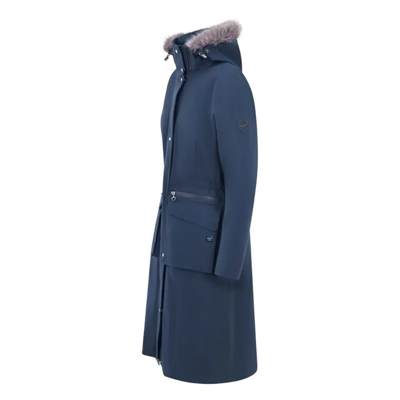 Equetech Ladies Inferno Long Heated Waterproof Riding Coat 2025 Navy-2