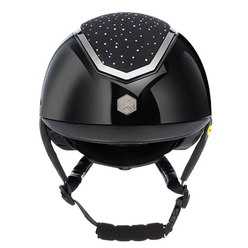 Charles Owen EQx Kylo Riding Helmet With Mips Black Gloss/Chrome Crystal-2