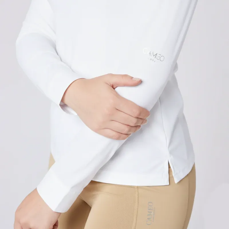 Cameo Womens Classic Long Sleeve Show Shirt White-2