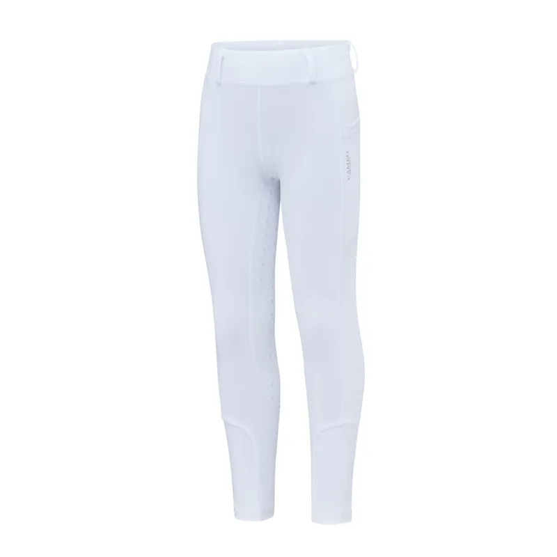 Cameo Junior Performance Riding Tights White-1