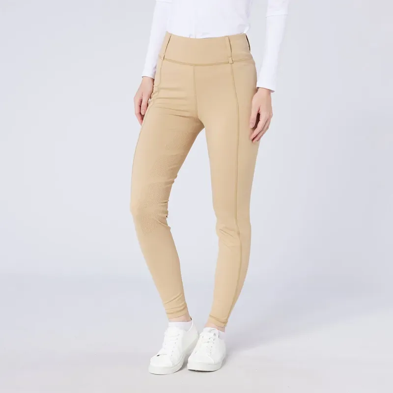 Cameo Womens All Season Riding Tights Beige-1