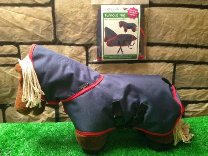 Crafty Ponies Turnout Rug Blue/Red-1