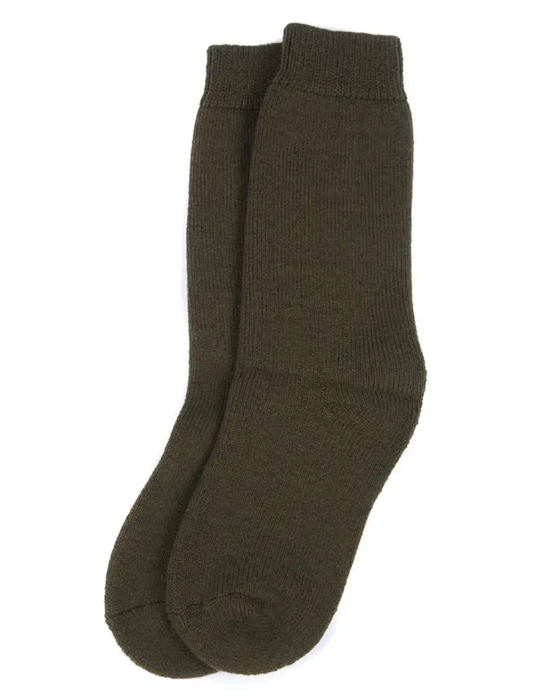 Barbour Wellington Calf Socks Olive