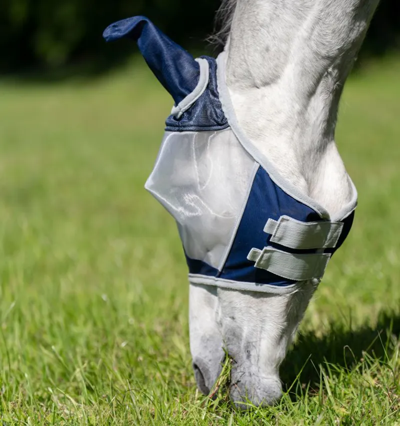Horseware Shield Flymask Navy/Silver-2
