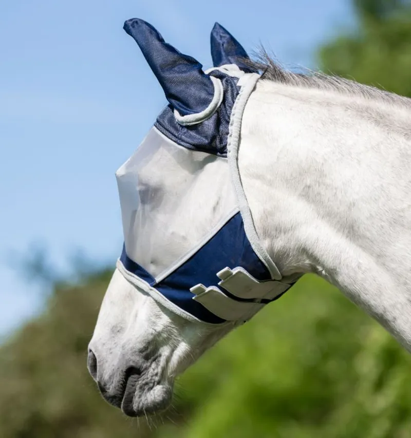 Horseware Shield Flymask Navy/Silver