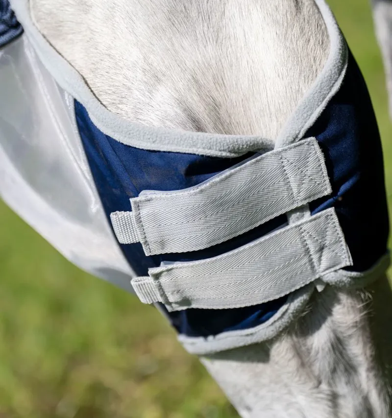 Horseware Shield Flymask Navy/Silver-4