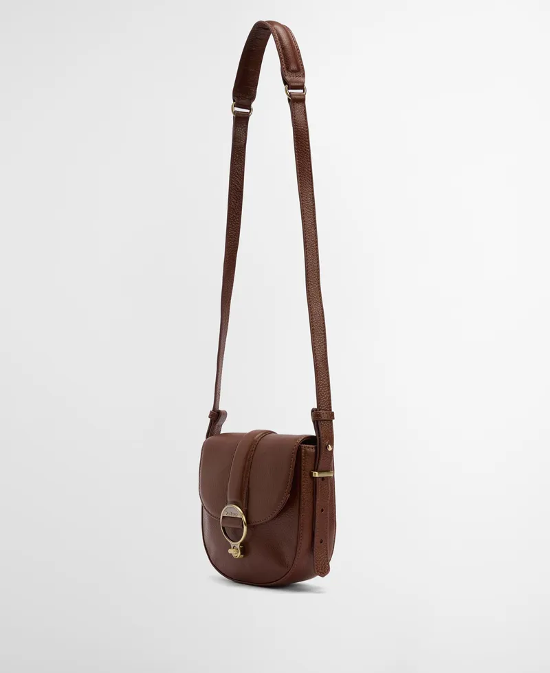 Barbour Elm Lether CrossBody Bag Brown-7