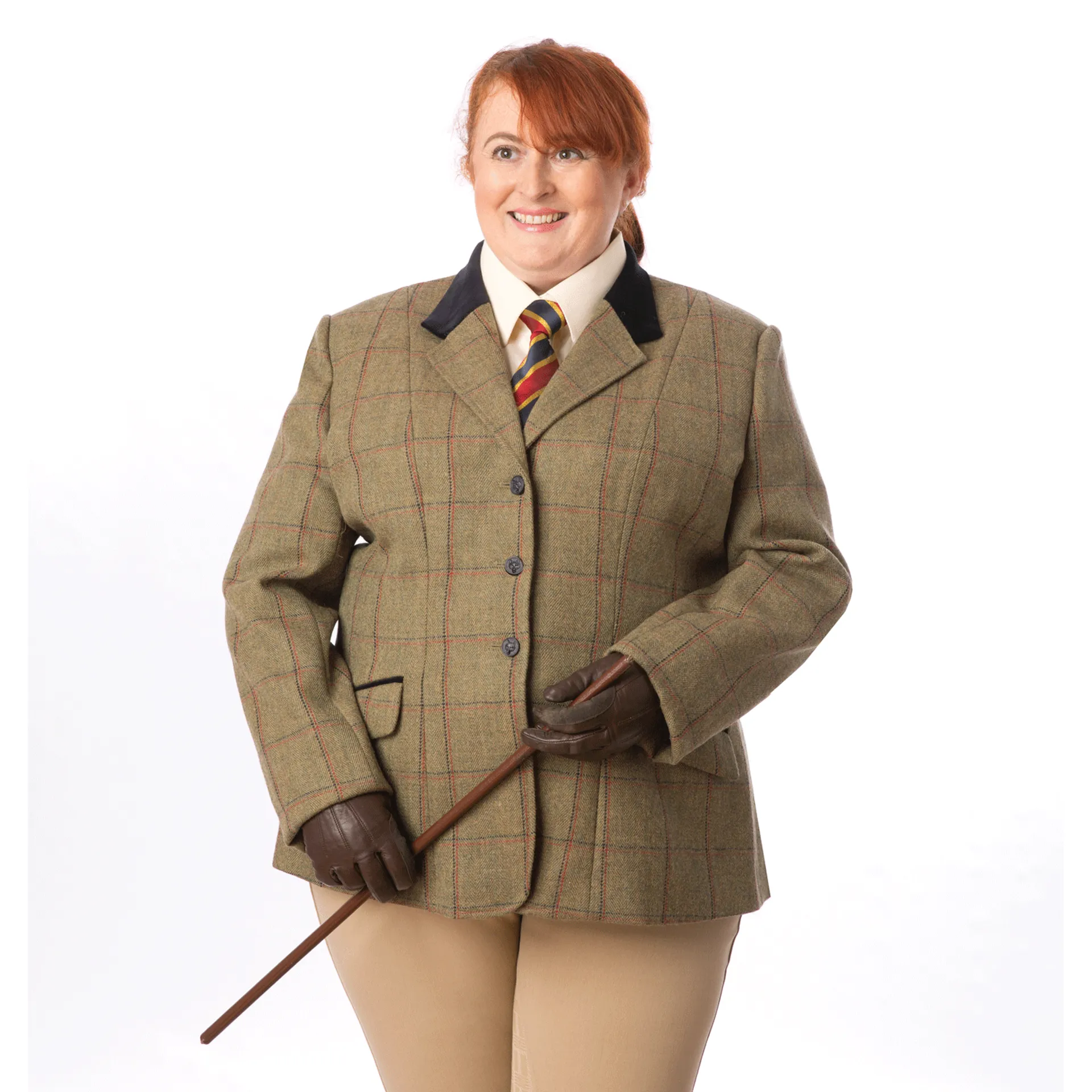 Veste De Spectacle Equetech Junior Deluxe - Taille 28, Tweed Vert - Occasion Très Bon état