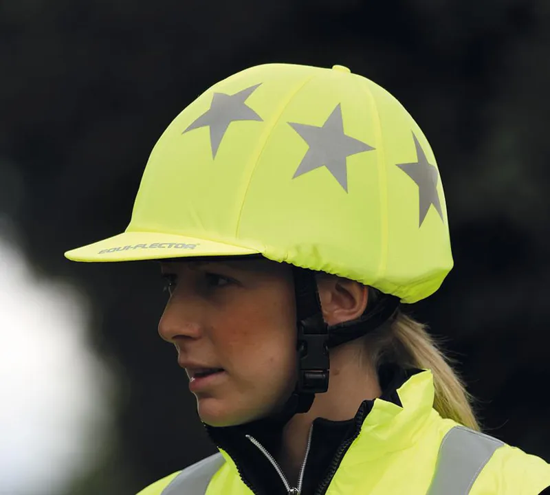 Shires Equi-Flector Hat Cover Bright Yellow