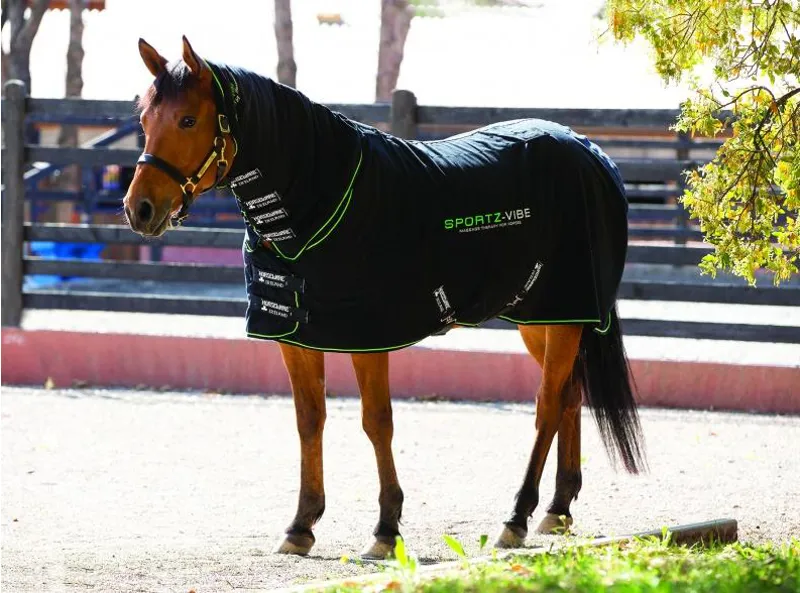 Sportz-Vibe Horse Massage Rug Black 