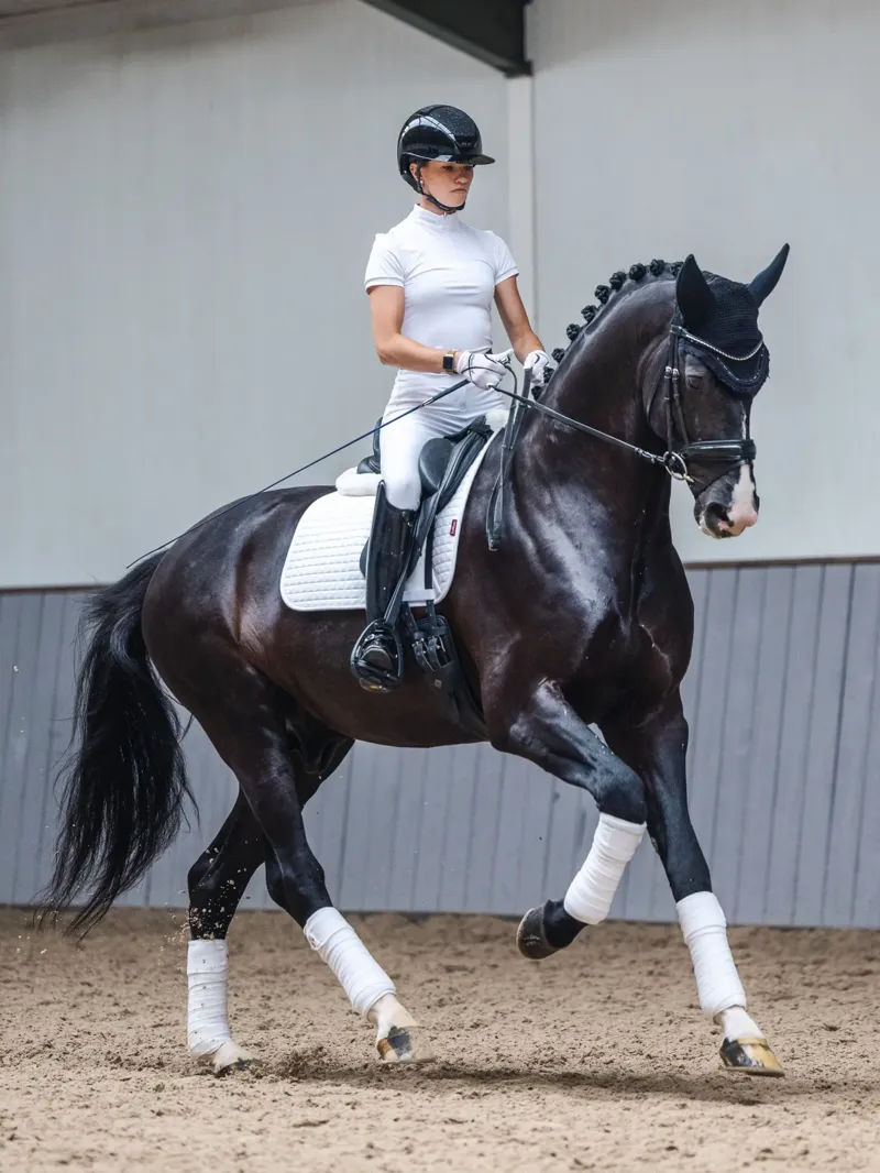 LeMieux Cotton Dressage Square White-1