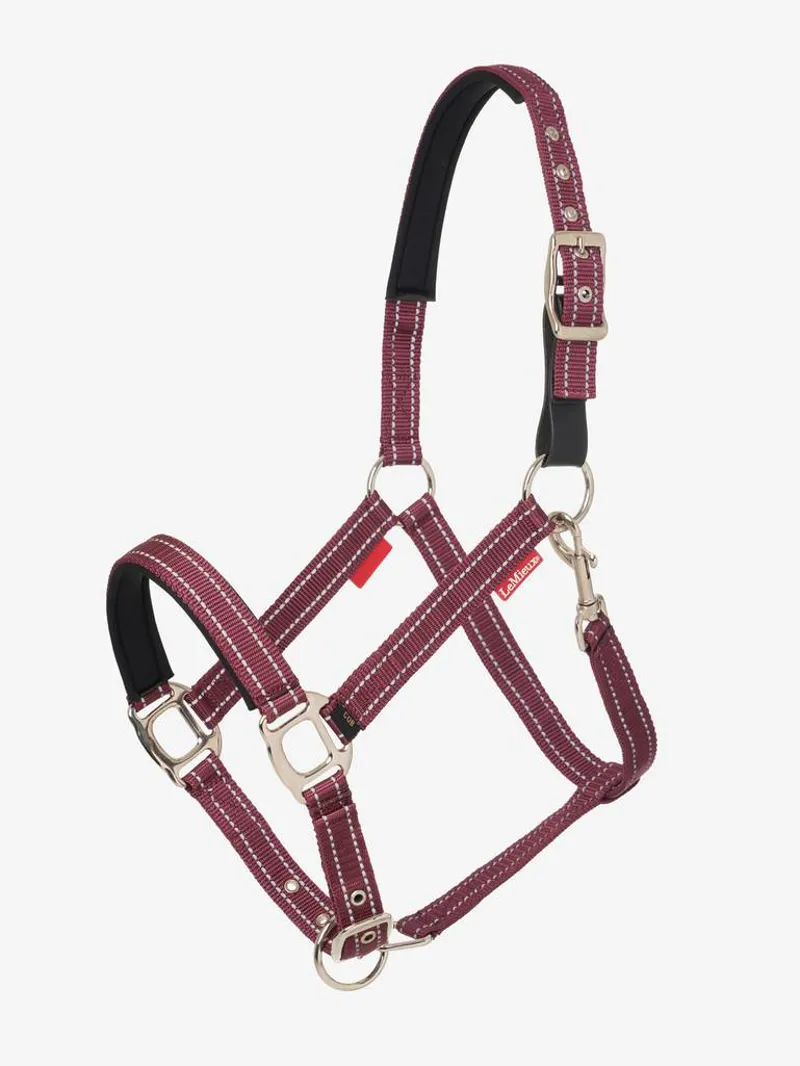 LeMieux Essential Yard Headcollar Burgandy-1