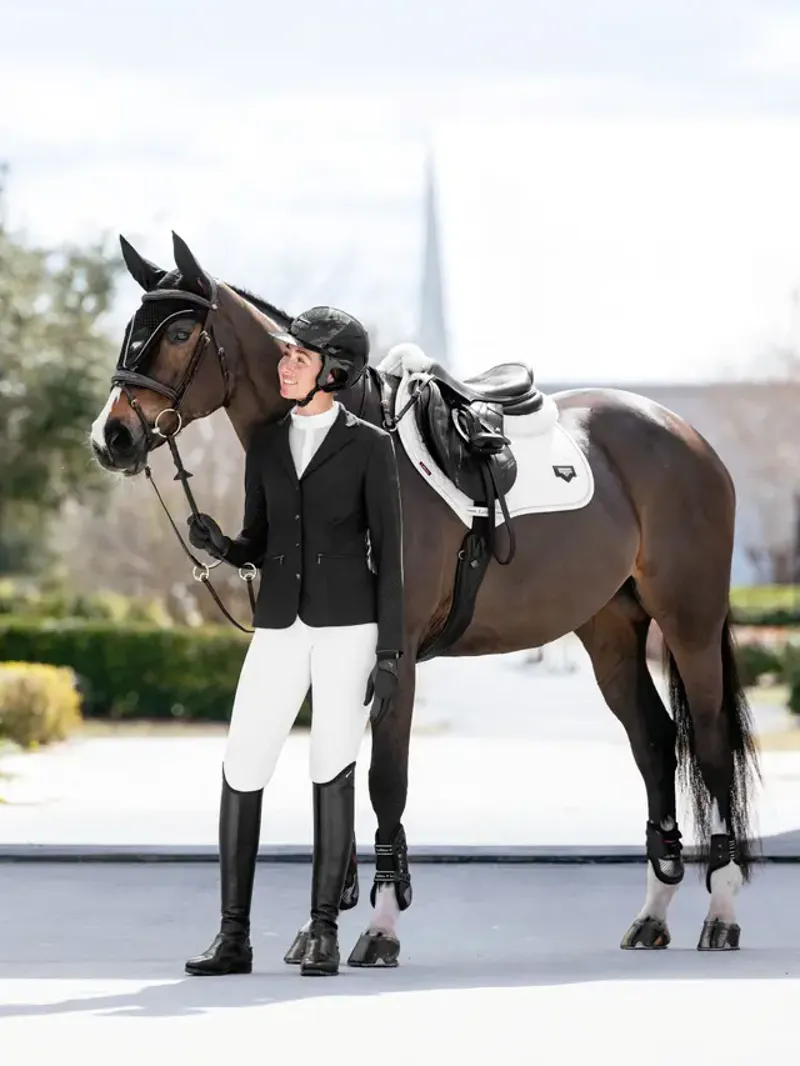 LeMieux Puissance Suede Close Contact  Pad White-1