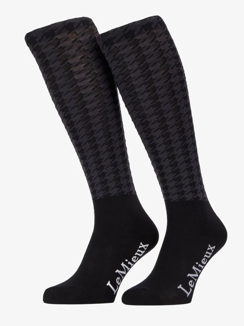 Lemieux Aspen Hounds Tooth Sock Black