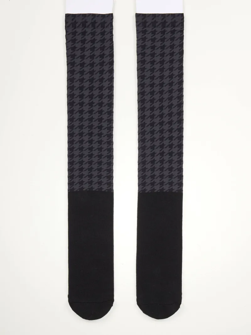 Lemieux Aspen Hounds Tooth Sock Black-1