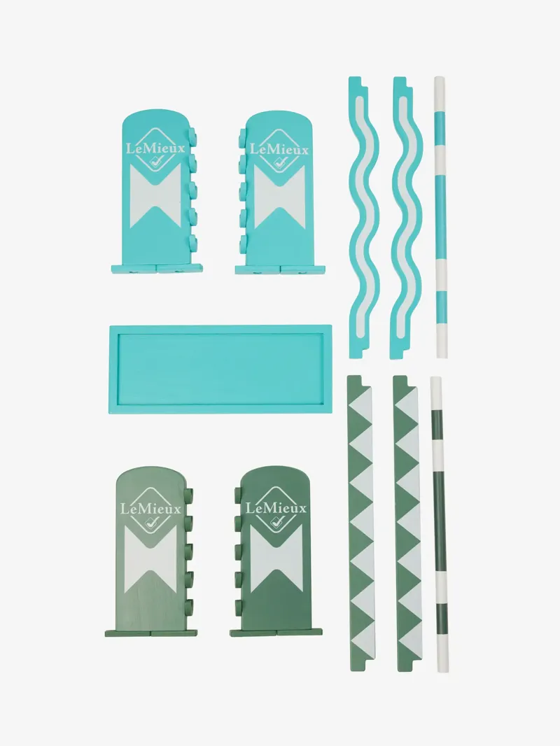 LeMieux Toy Pony Jump Set Azure/Sage/White-2