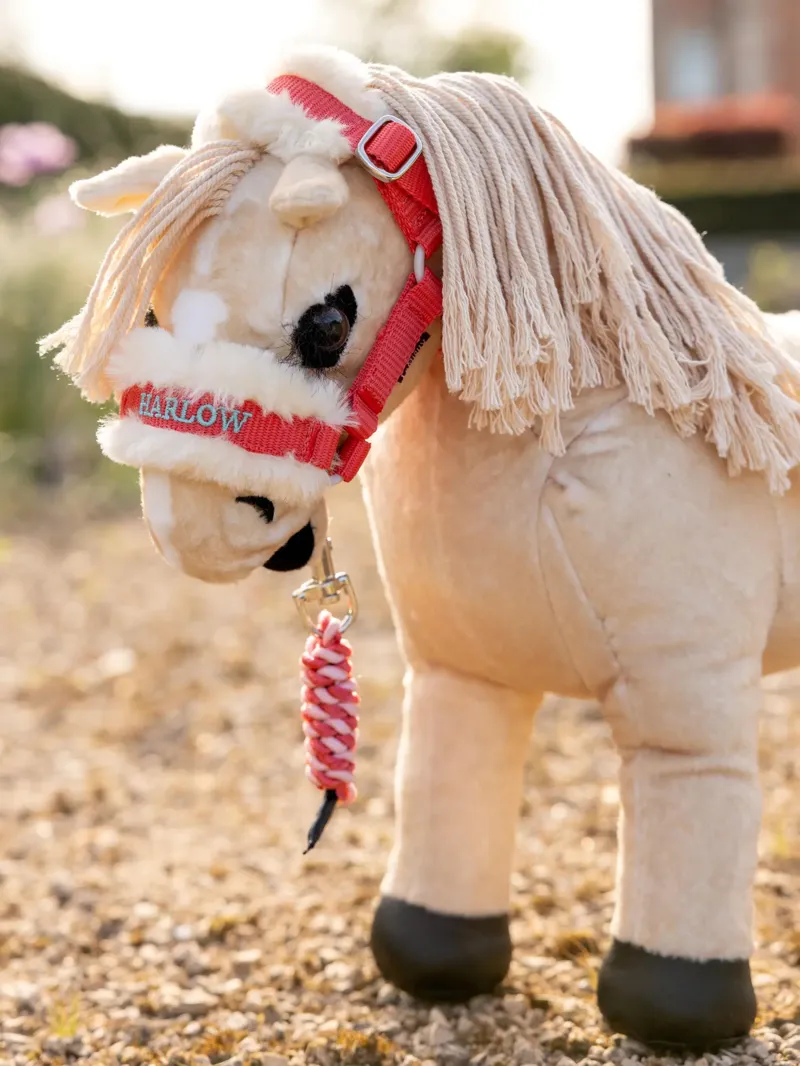 LeMieux Harlow Toy Pony Headcollar And Leadrope Coral Crush-1
