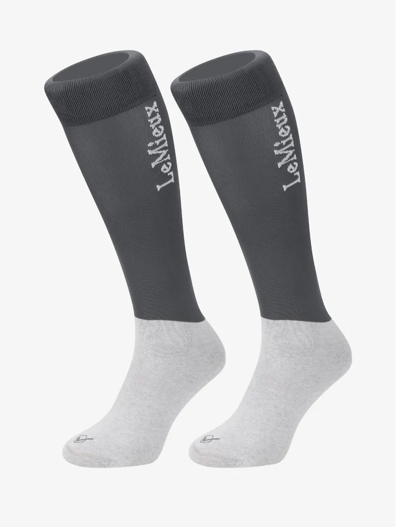 LeMieux Competition Socks Charcoal 2 Pack