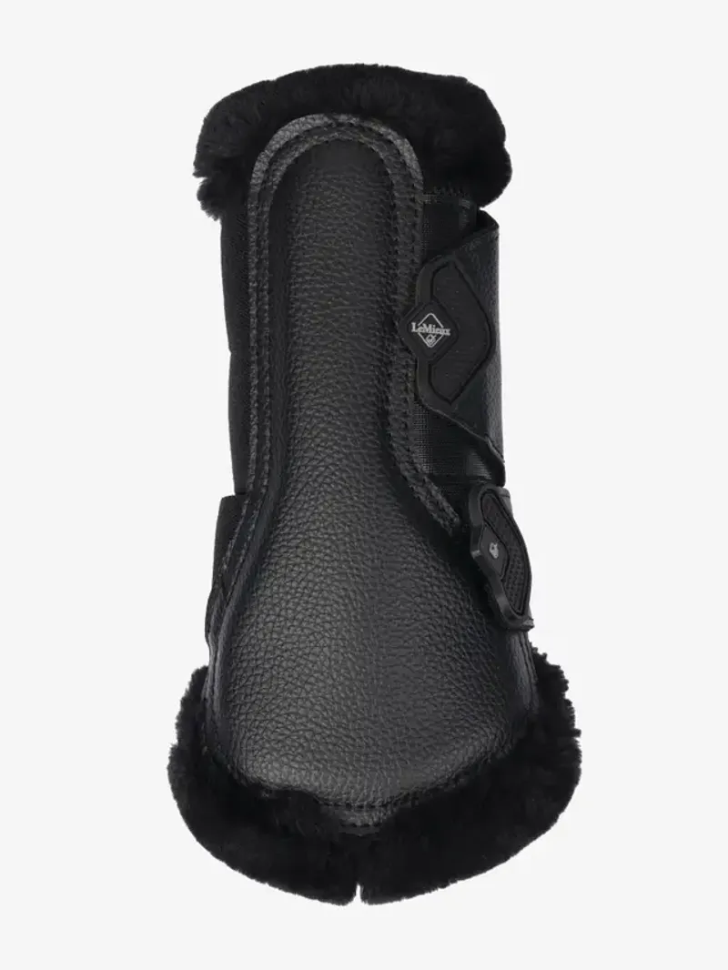 Lemieux Fleece Edged Mesh Brushing Boots Black-1