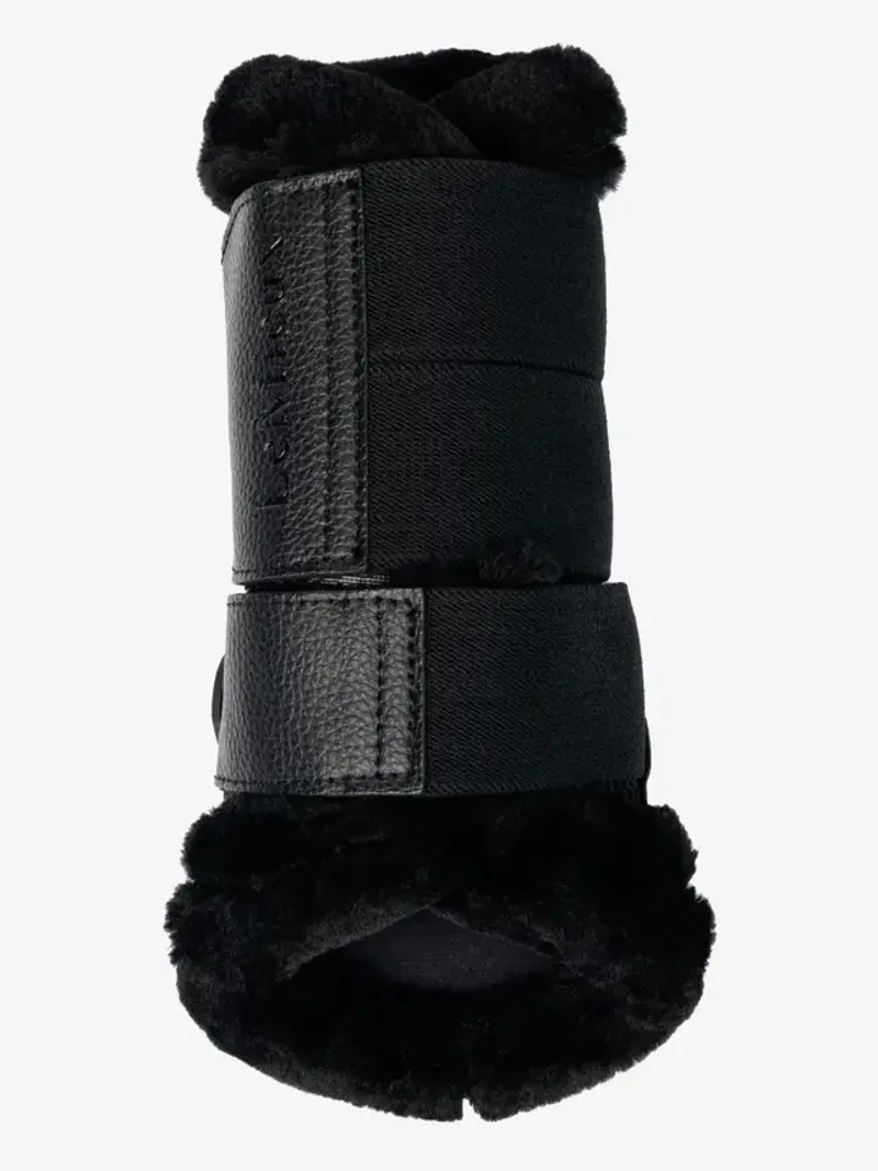 Lemieux Fleece Edged Mesh Brushing Boots Black-2