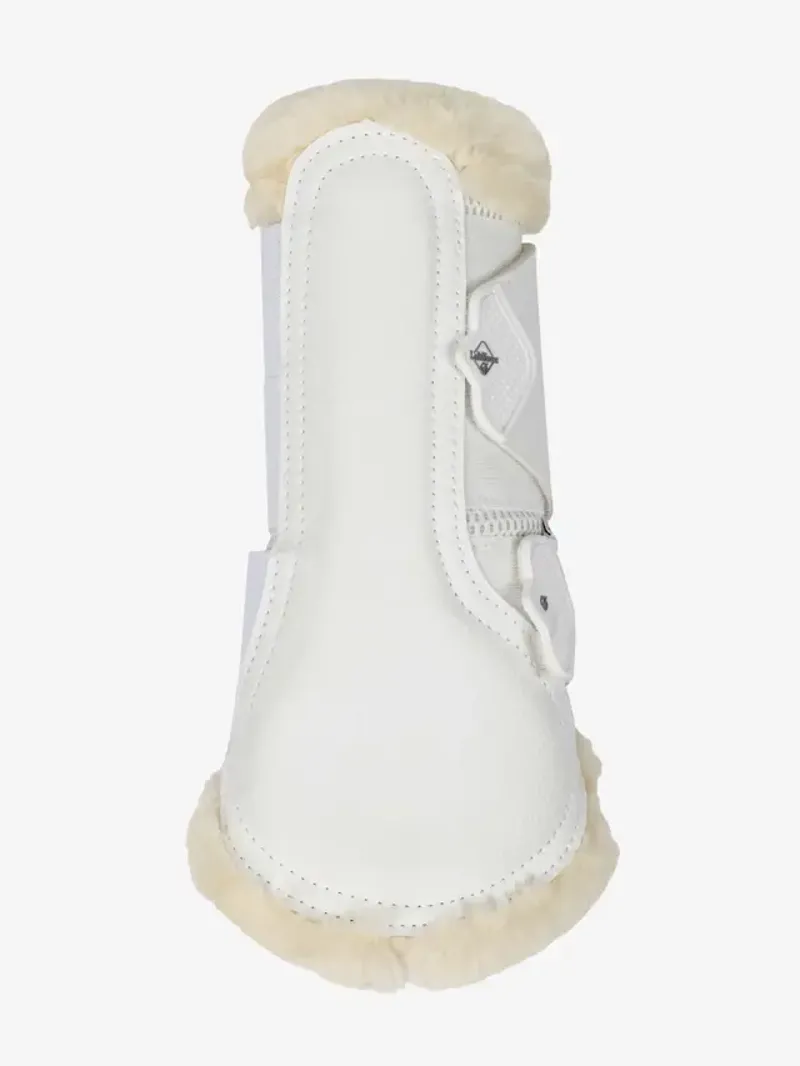 Lemieux Fleece Edged Mesh Brushing Boots White/Natural-1