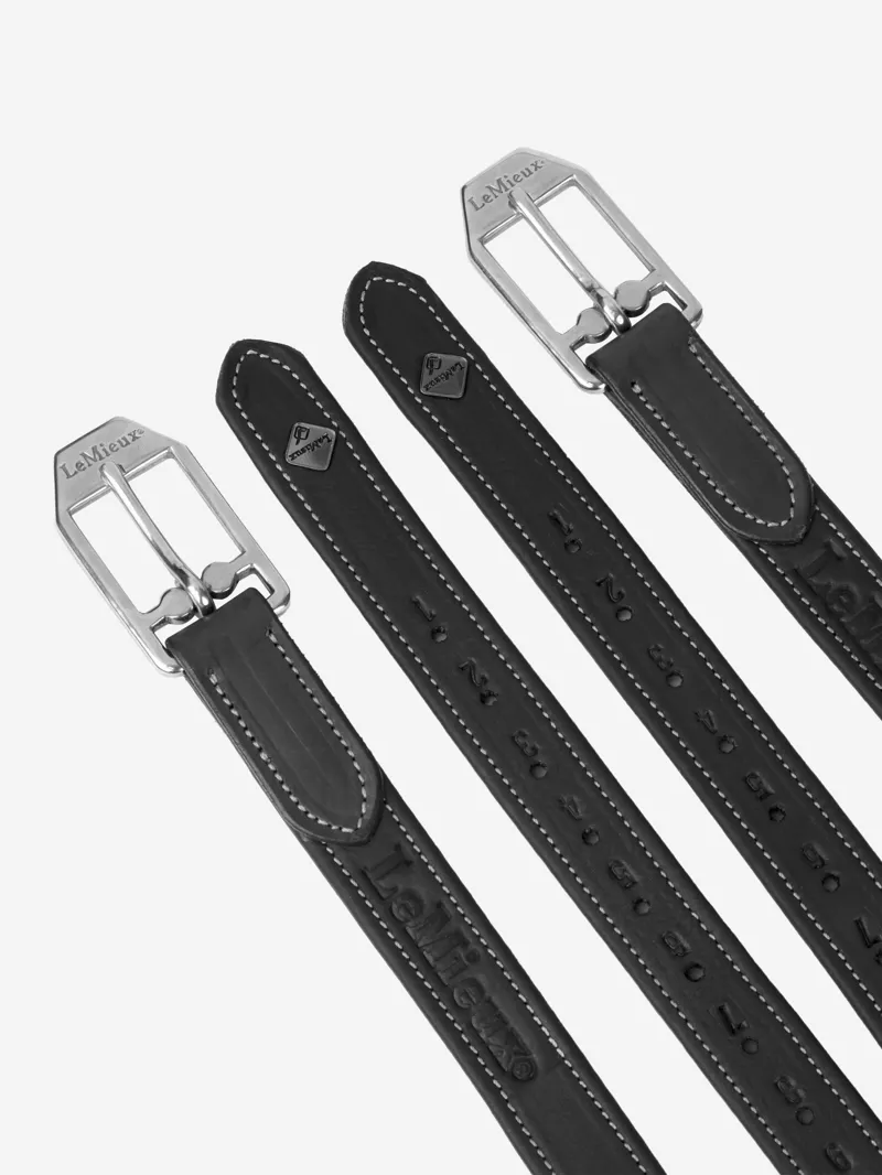 LeMieux Vector Stirrup Leathers Black-2