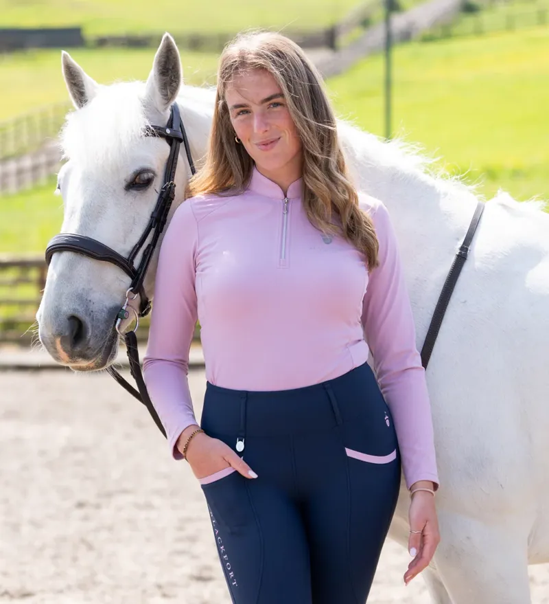 Blackfort Equestrian Cool Mesh Base Layer Long Sleeve Marshmallow