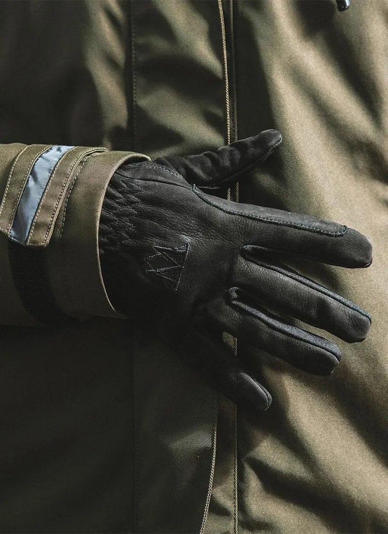 Mountain Horse Leather Fleece Lined Glove Black-1