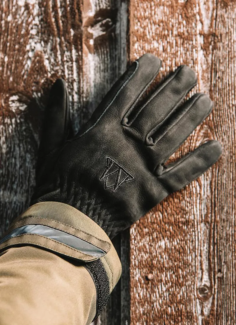 Mountain Horse Leather Fleece Lined Glove Black-2