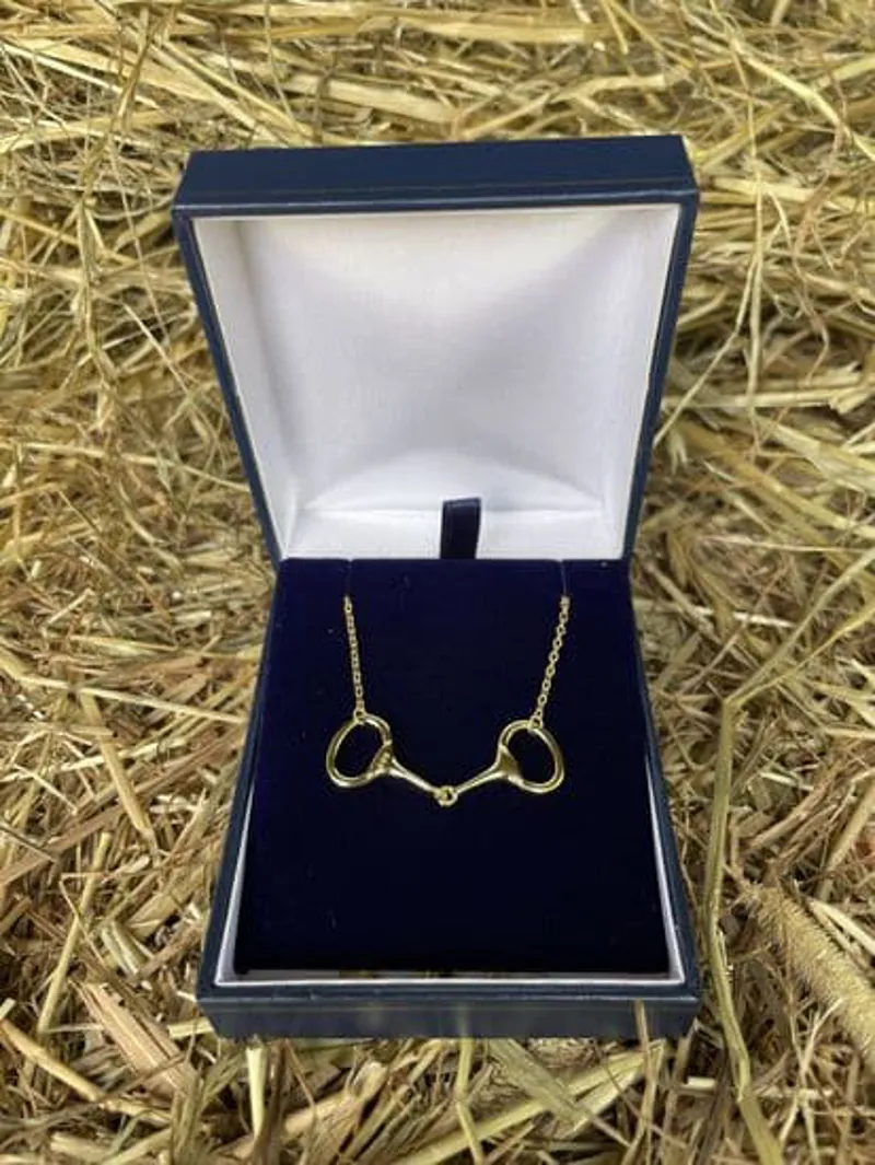 Spartan Eggbutt Necklace Gold Plated Silver