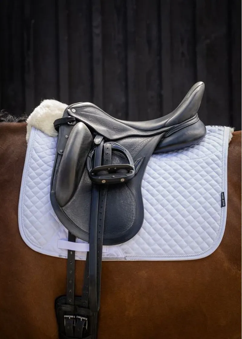 Woof Wear Dressage Sheepskin Saddle Pad Large White-1