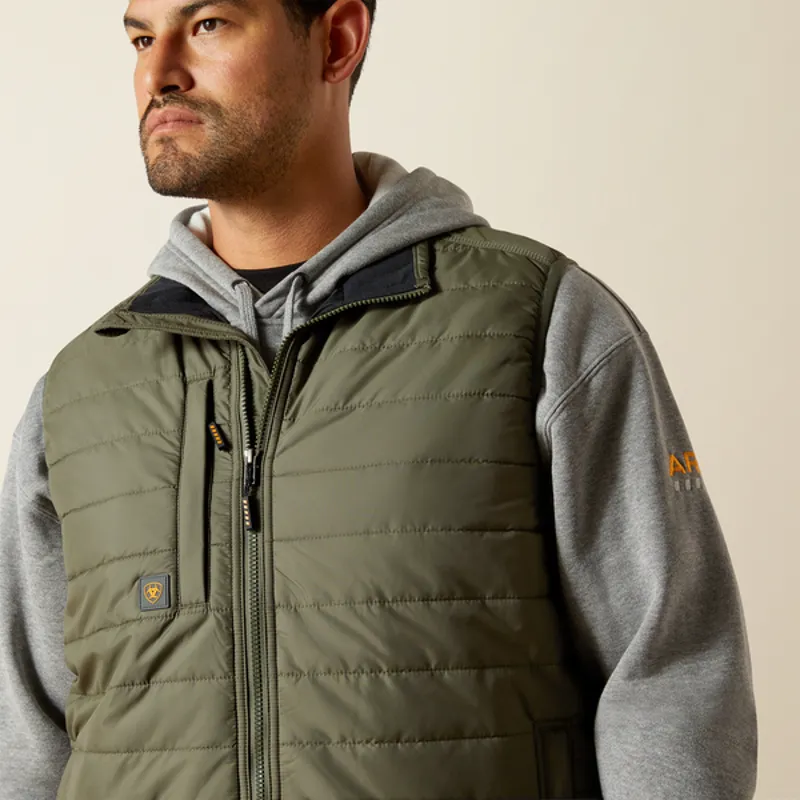 Ariat Rebar Mens Cordura Ripstop Lightweight Insulated Vest Beetle-2