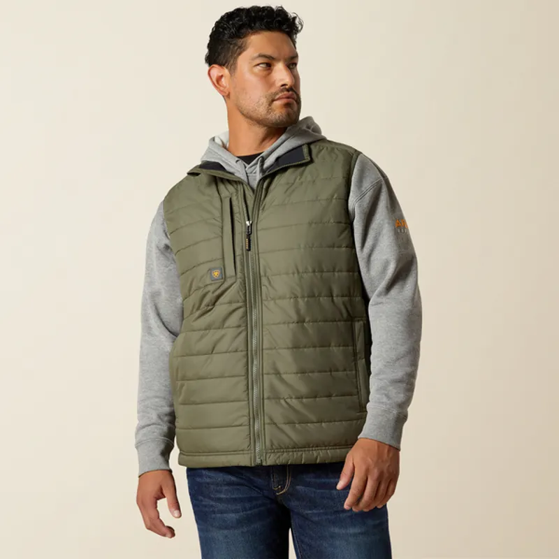 Ariat Rebar Mens Cordura Ripstop Lightweight Insulated Vest Beetle
