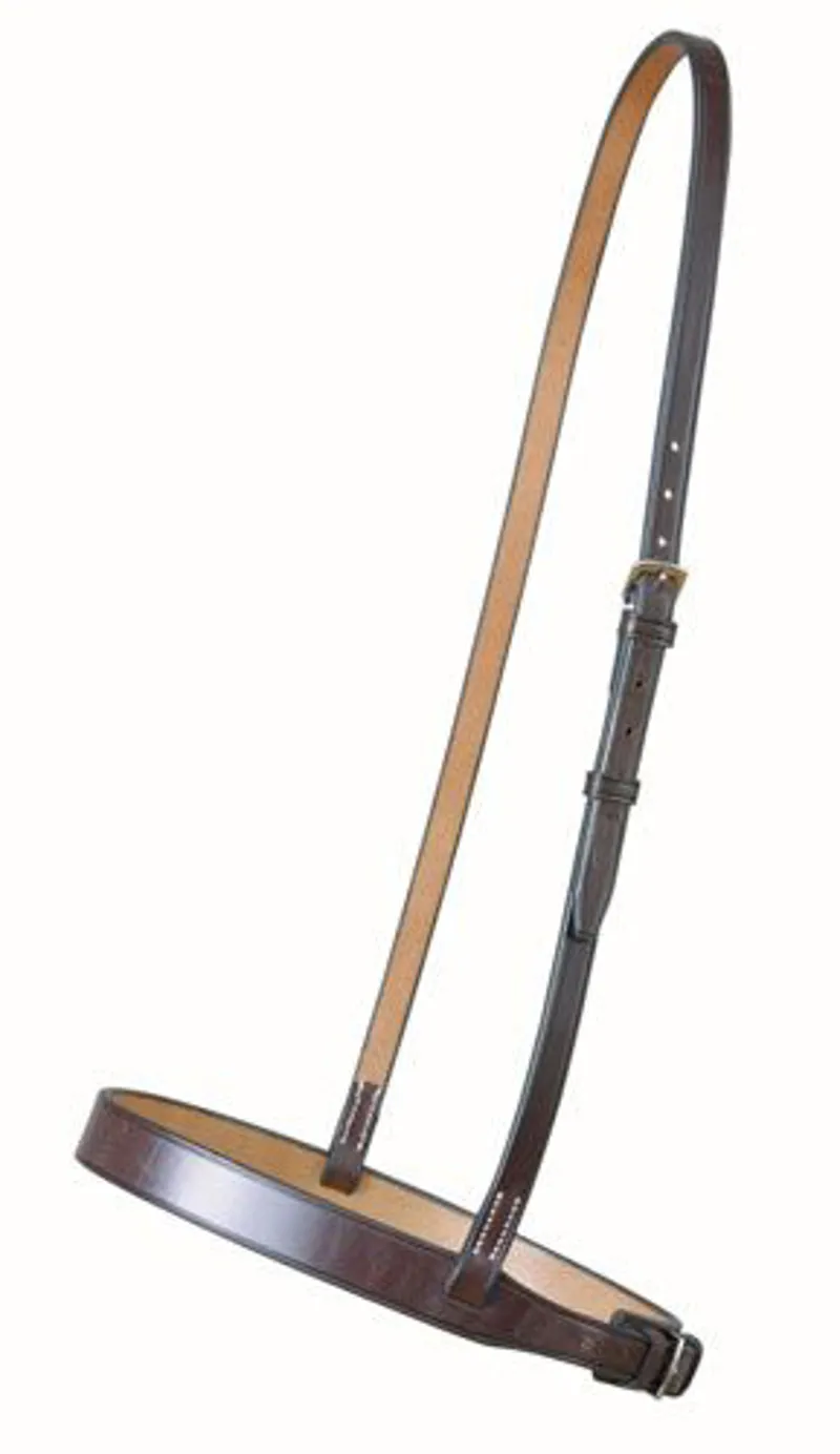 Jeffries Traditional Plain Caveson Noseband 1 1/8in Havana