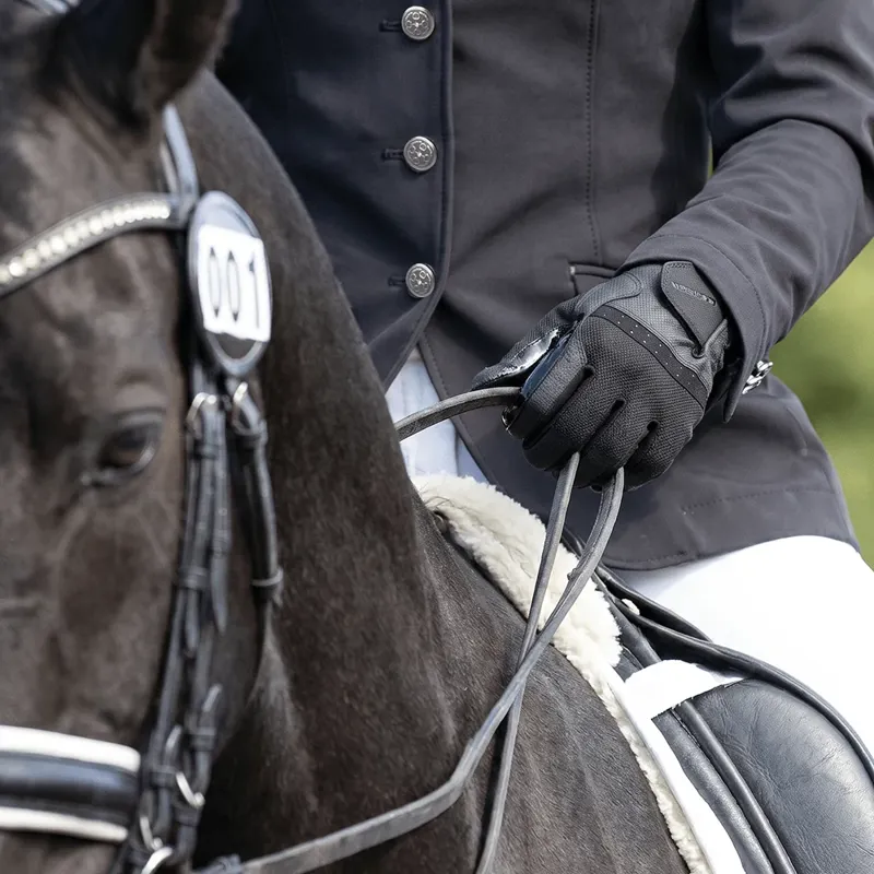 Equetech Pro-Mesh Grip Riding Gloves Black-3