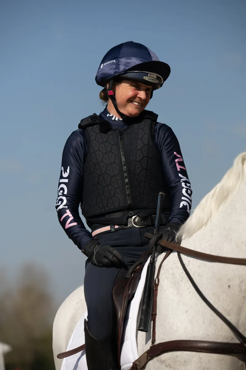 Racesafe HX3 Young Rider Tall Front Navy-4