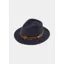 Alan Paine Richmond Fedora Felt Hat With Feather Band Navy