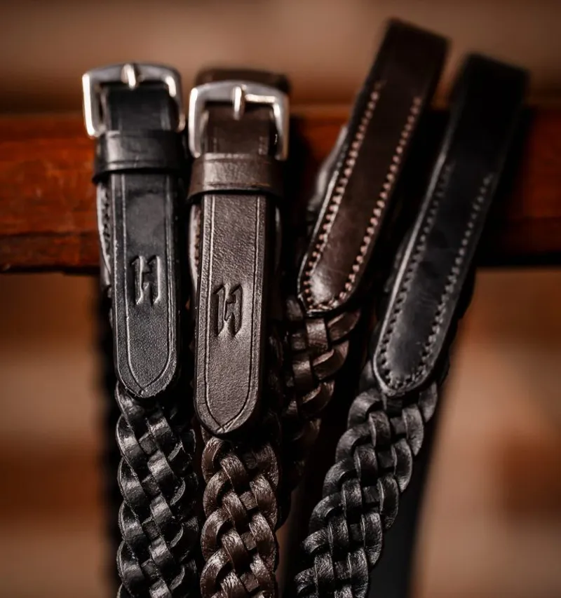 Horseware Plaited Reins Black-1