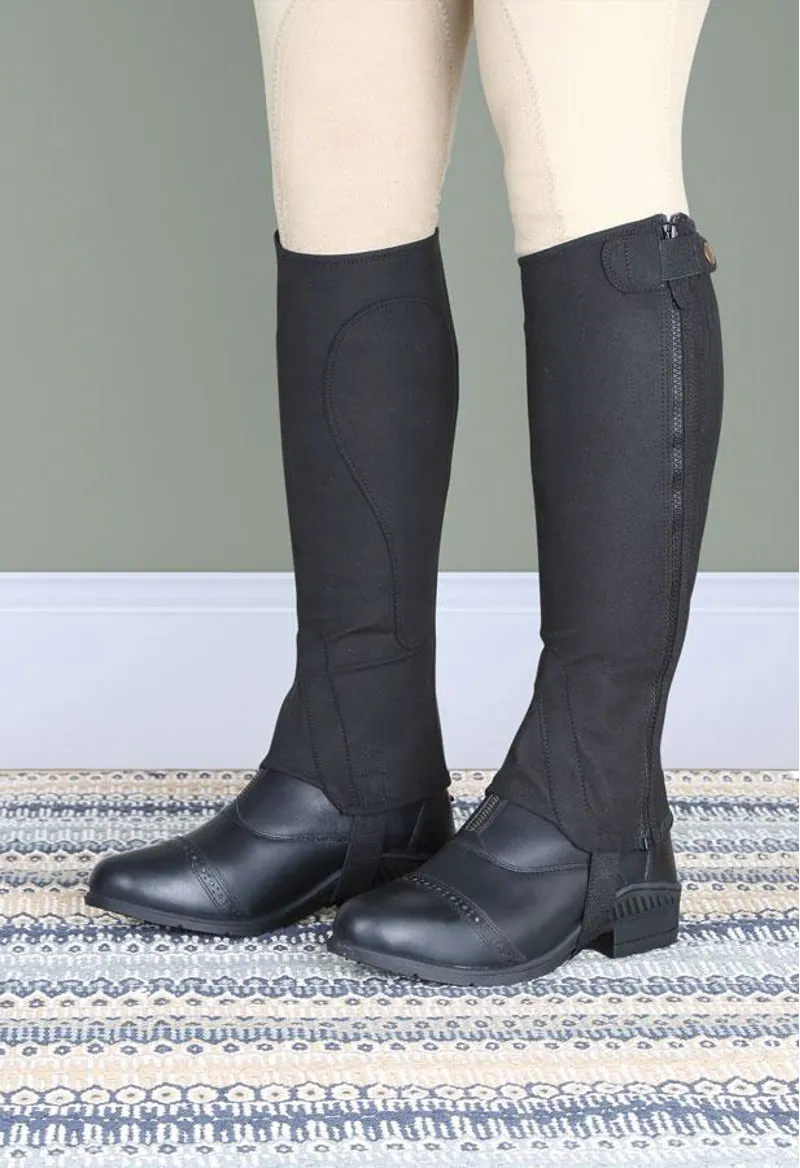 Shires Moretta Suede Half Chaps Black