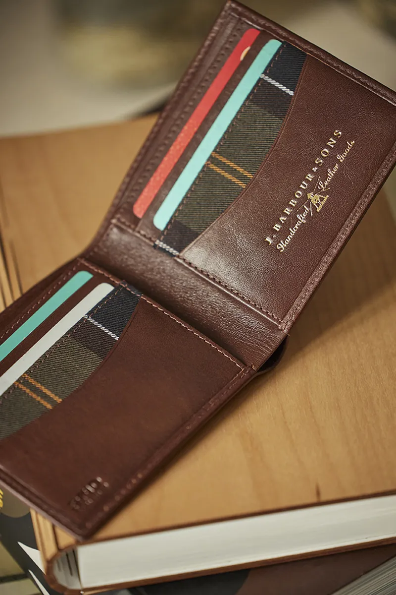 Barbour Colwell Leather Billfold Standard Size Wallet Brown-3