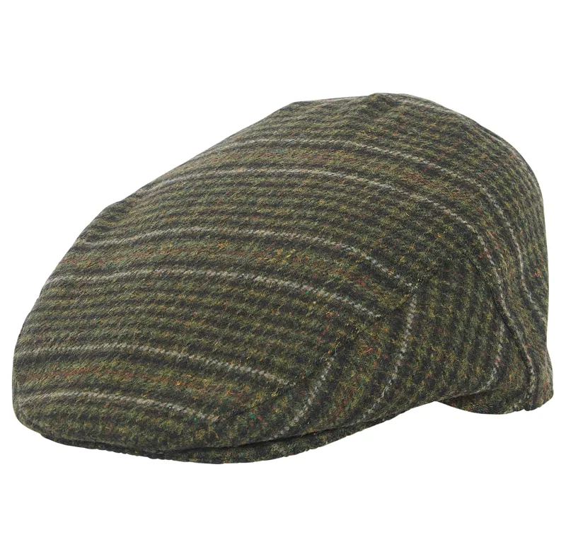 Barbour Wilkin Flat Cap Olive Check