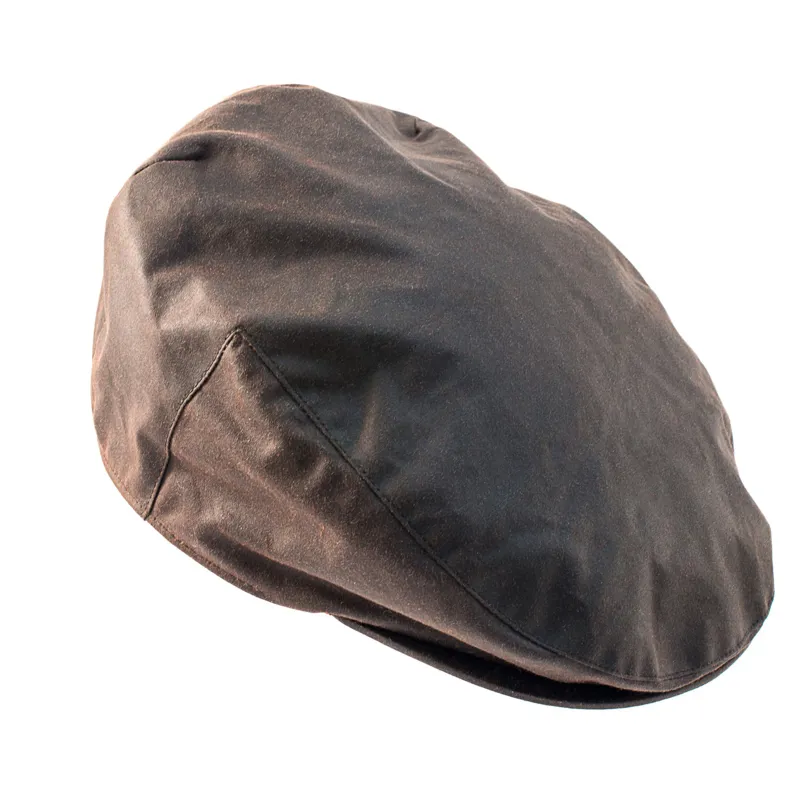 Heather Hats Buchanan Wax Flat Cap Brown