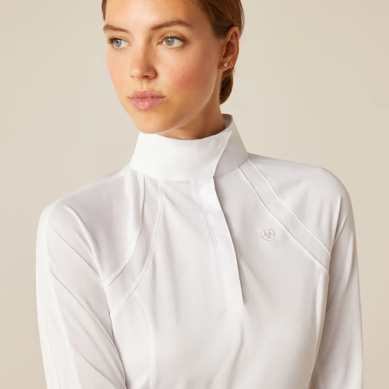Ariat Ladies Sunstopper 3.0  Long Sleeve Show Shirt White